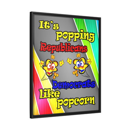 popping like popcorn - framed canvas art (rainbow split)