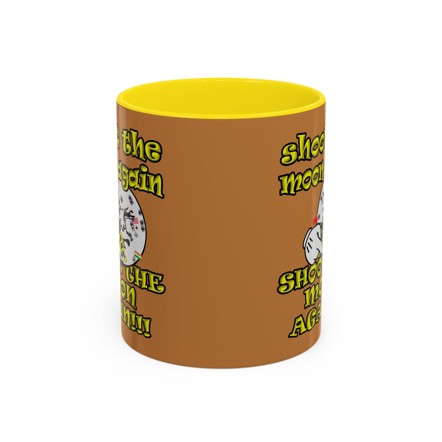 shoot the moon again - Accent Mug (light brown)