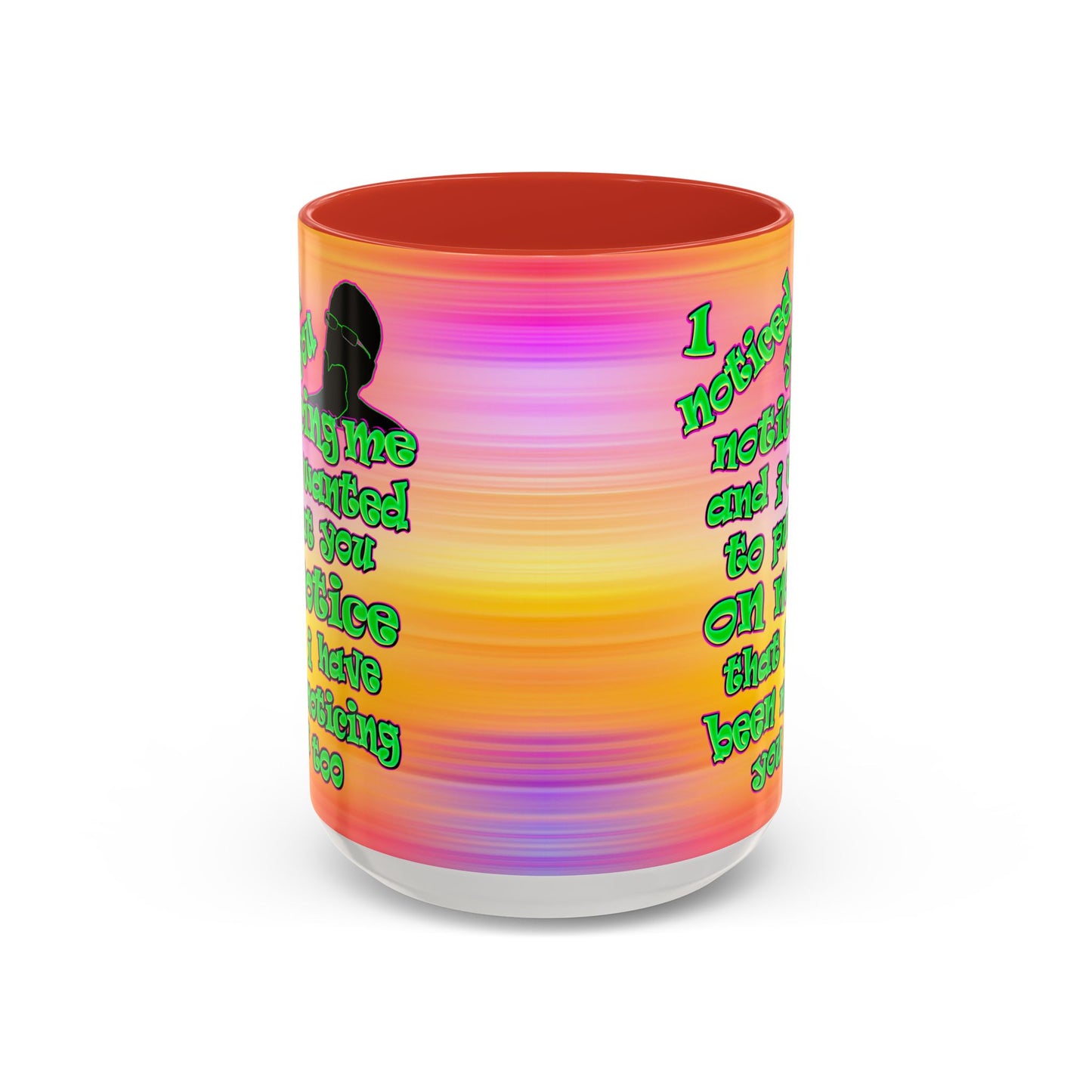 noticed you noticing - Accent Mug (color blur)