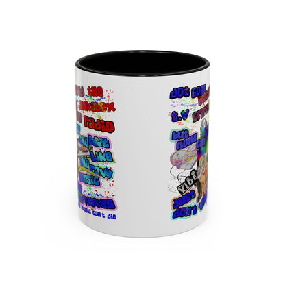 drop the beat - Accent Mug (white)