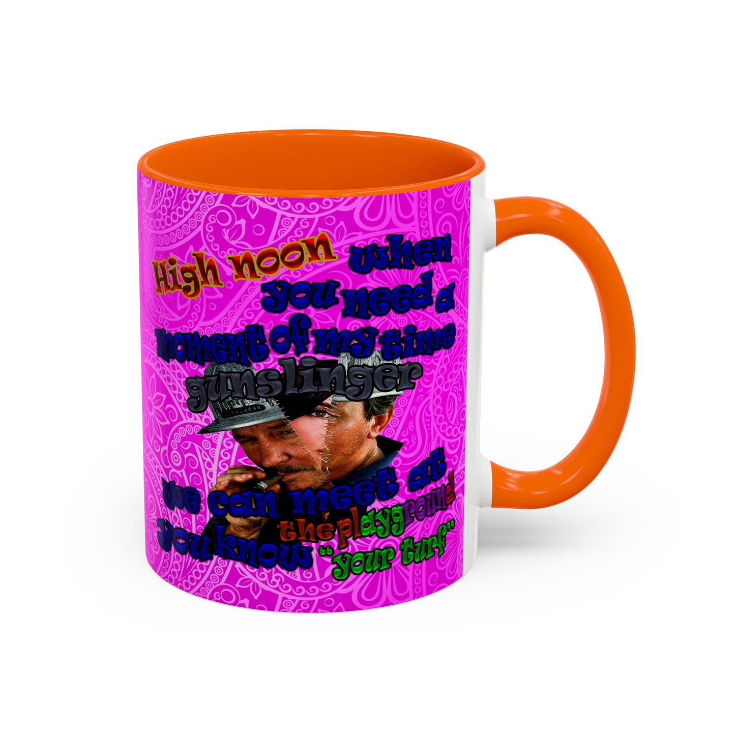 high noon - Accent Mug (pink swirl)