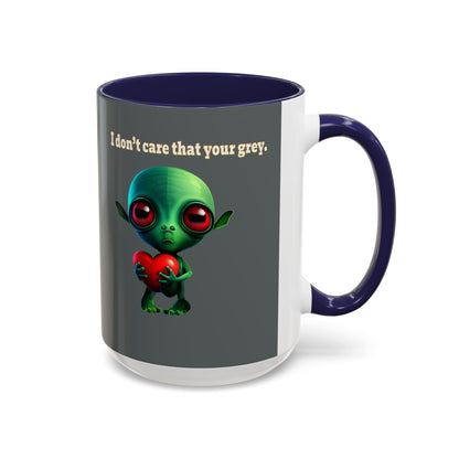 I don't care that your grey - Accent Mug (dark grey)