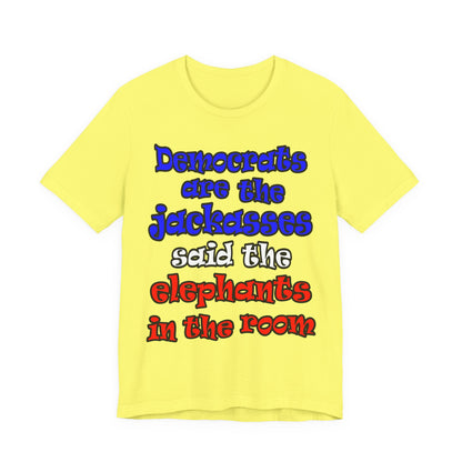 donkeys and elephants - Unisex Jersey Short Sleeve Tee