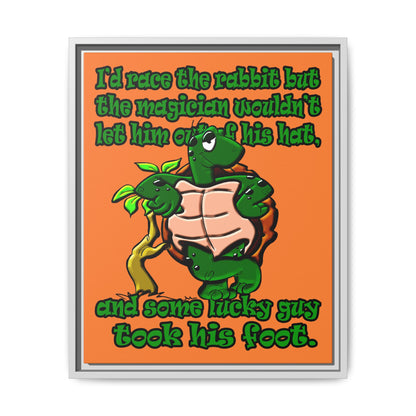 turtle race - framed canvas art (crusta)