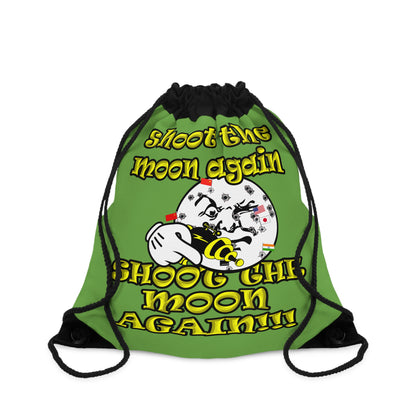 shoot the moon again - Drawstring Bag (green)
