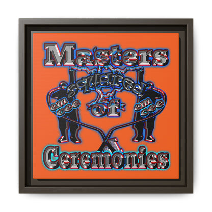 em cee squared - framed canvas art (orange)