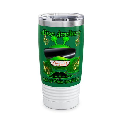 disc jockey - Ringneck Tumbler, 20oz (dark green)