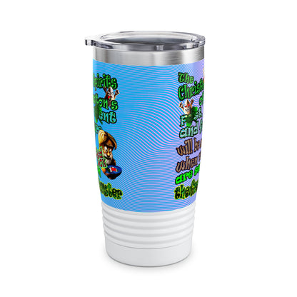 christmas spirits of boston - Ringneck Tumbler, 20oz (light blue-purple wave)