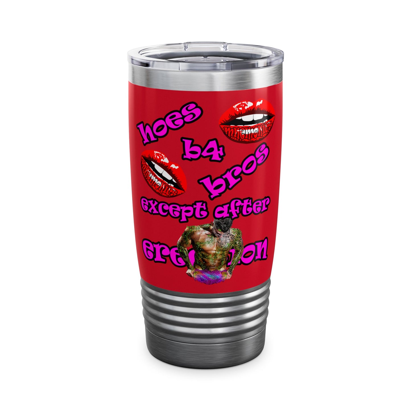 hoes b4 bros - Ringneck Tumbler, 20oz (dark red)