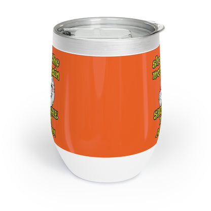 shoot the moon again - Chill Wine Tumbler (orange)