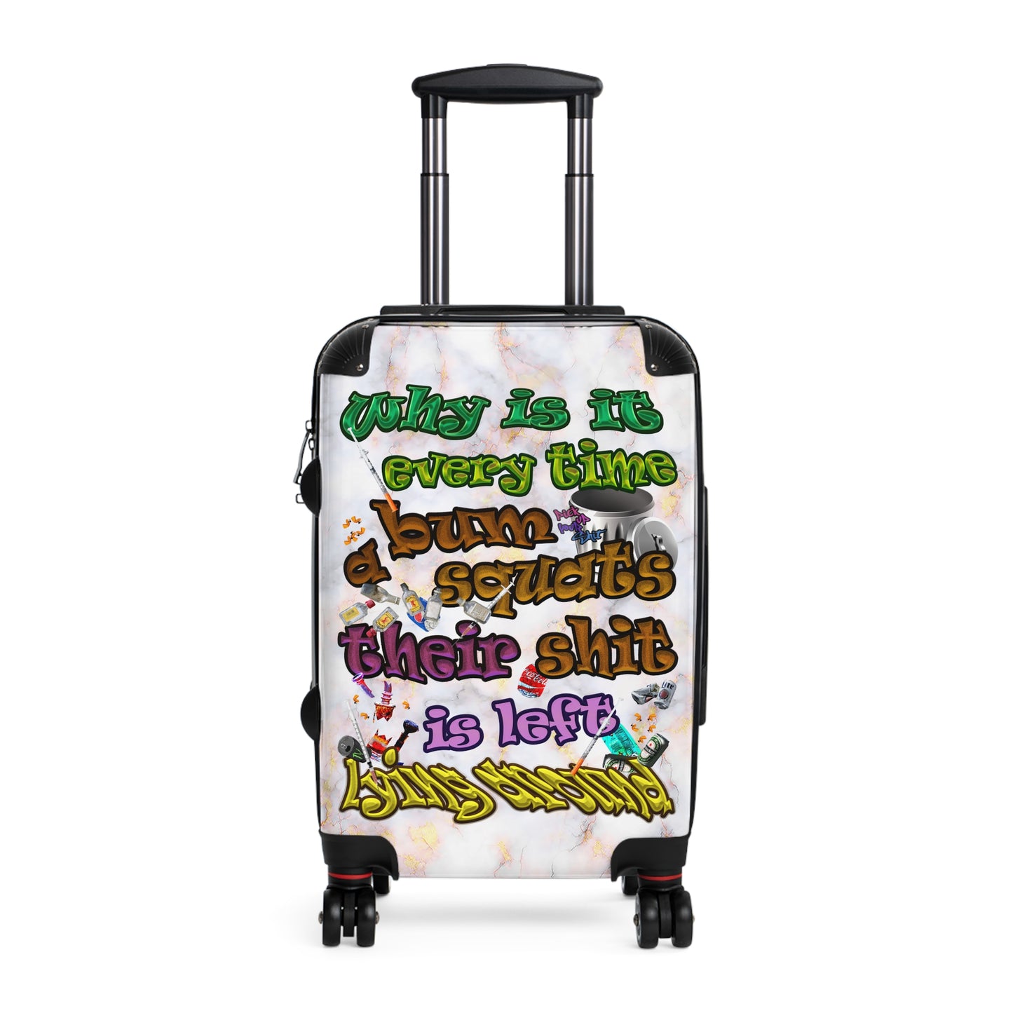the bum's shit - Suitcase (white marble)