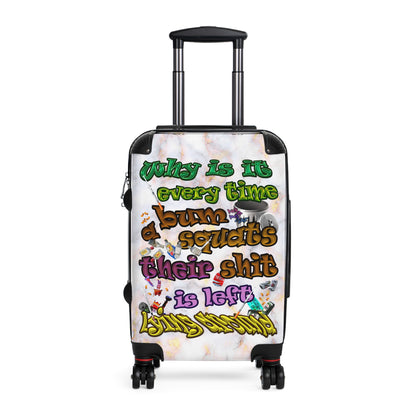 the bum's shit - Suitcase (white marble)