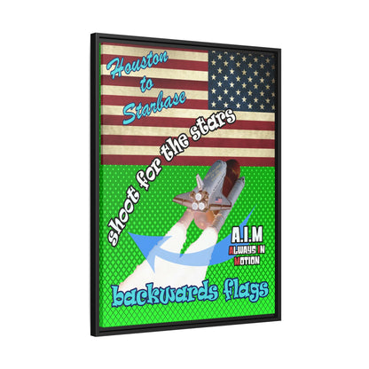 shoot for the stars - framed canvas art (logo green)