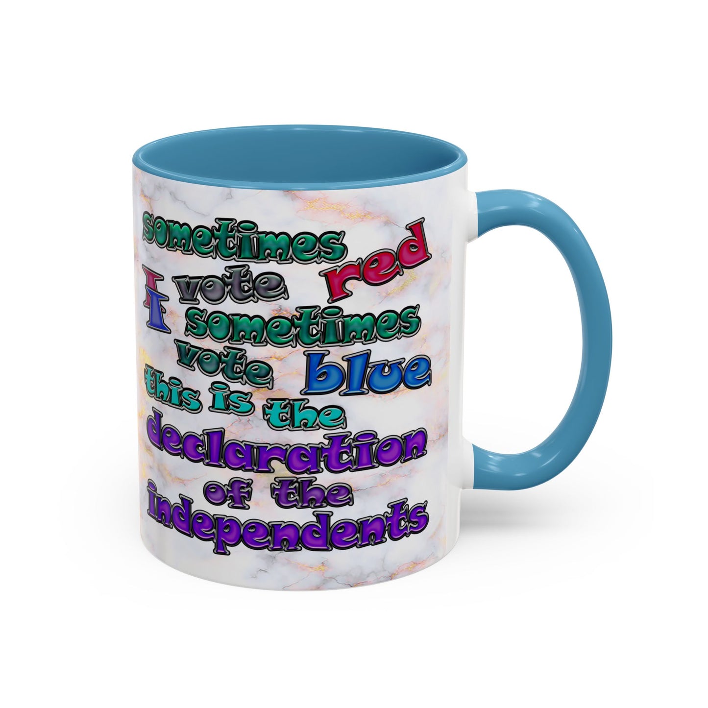 declaration of the independents - Accent Mug (white marble)