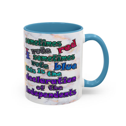 declaration of the independents - Accent Mug (white marble)