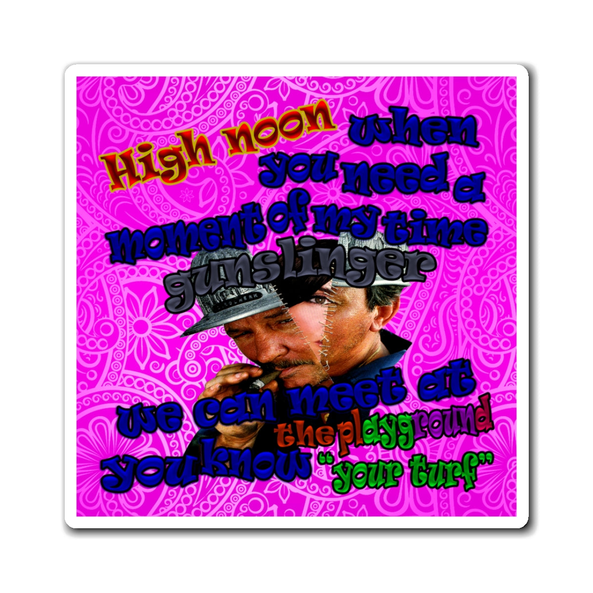 high noon - Magnets - (pink swirl)