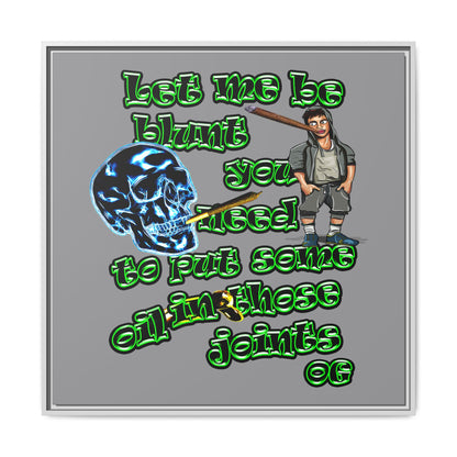 og - framed canvas art (grey)