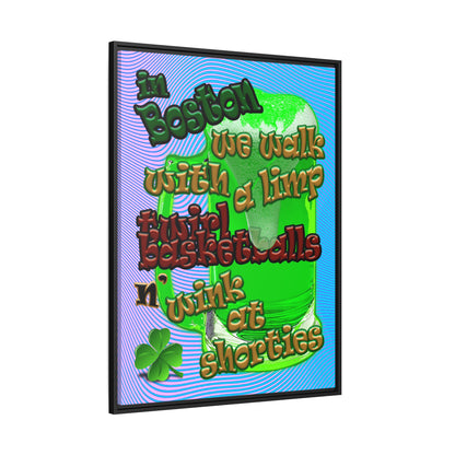 celtics logo - framed canvas art (light blue-purple wave)