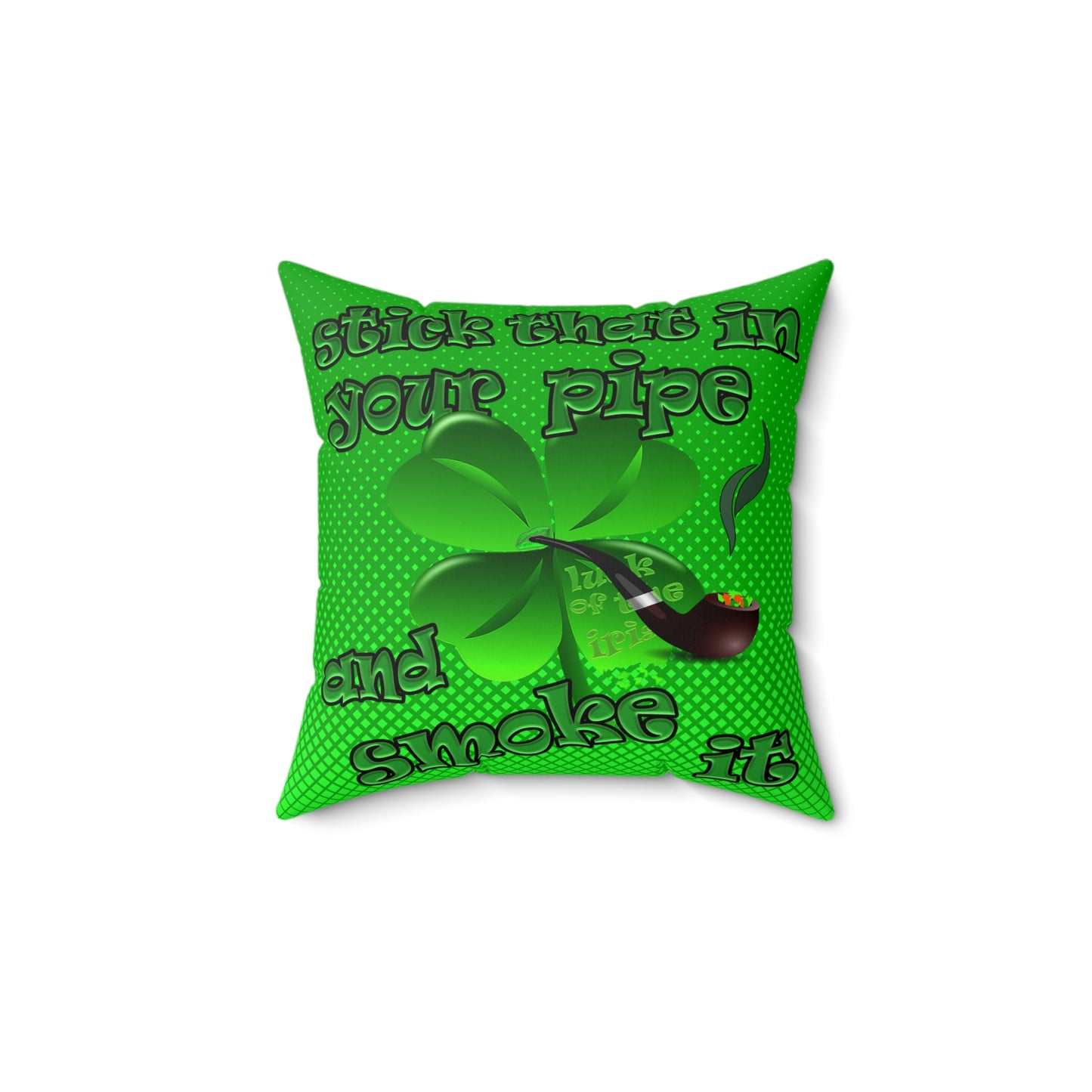 celtics logo - Spun Polyester Square Pillow - (logo green)