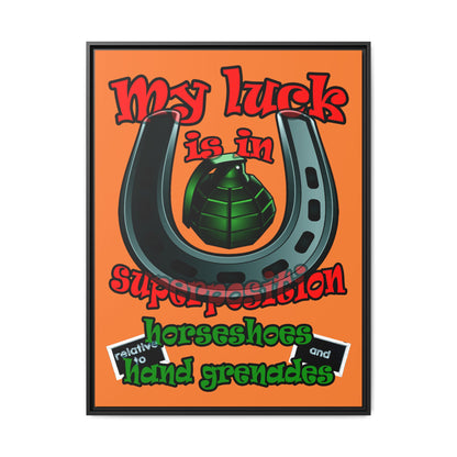 my luck - framed canvas art (crusta)