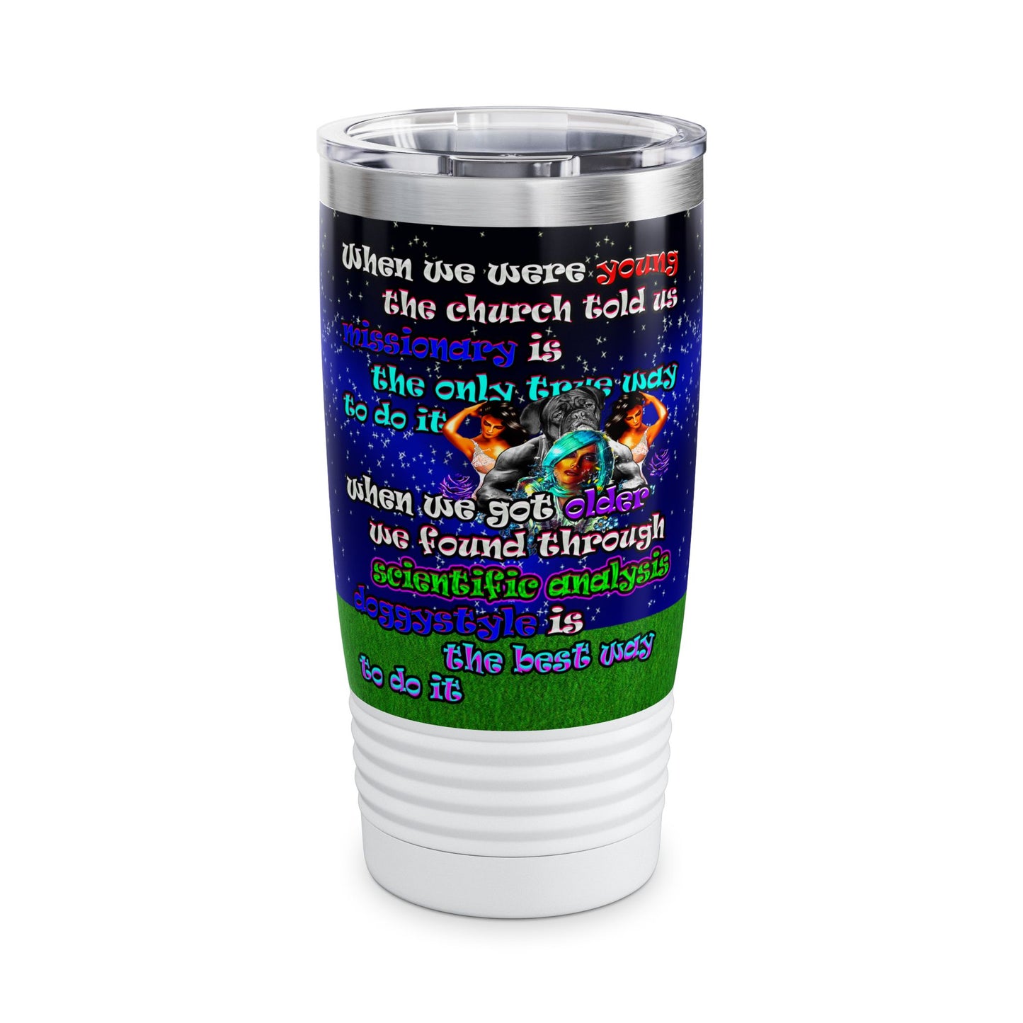 doggystyle - Ringneck Tumbler, 20oz ('snoops' background)