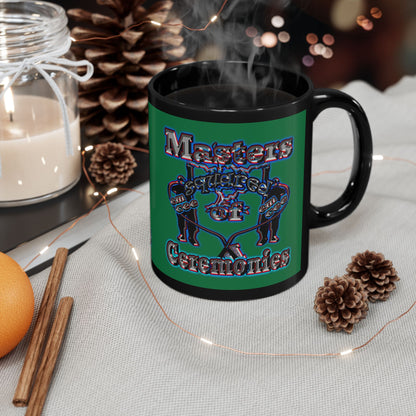 em cee squared - Black Mug (dark green)
