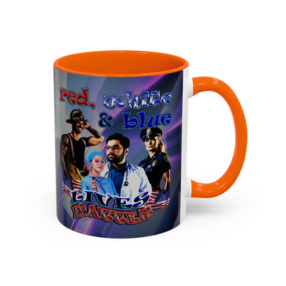 rw&b lives matter - Accent Mug (grey-pink wave)