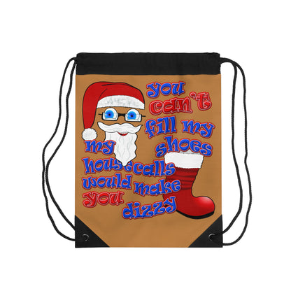 santa's shoes - Drawstring Bag (light brown)