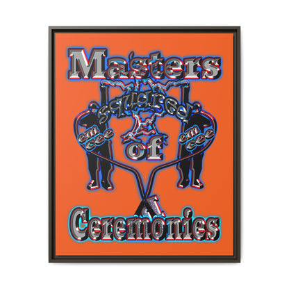 em cee squared - framed canvas art (orange)