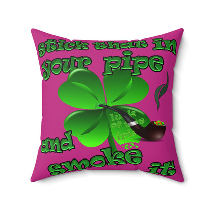 celtics logo - Spun Polyester Square Pillow - (pink)