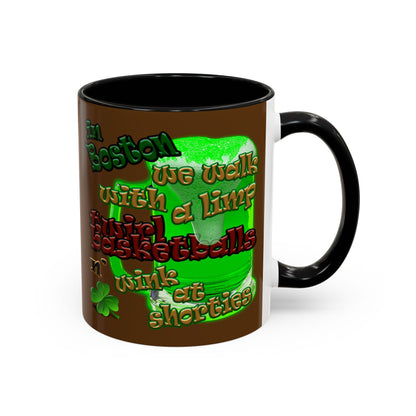 celtics logo - Accent Mug (brown)