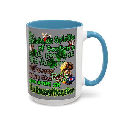 christmas spirits of boston - Accent Mug (grey)