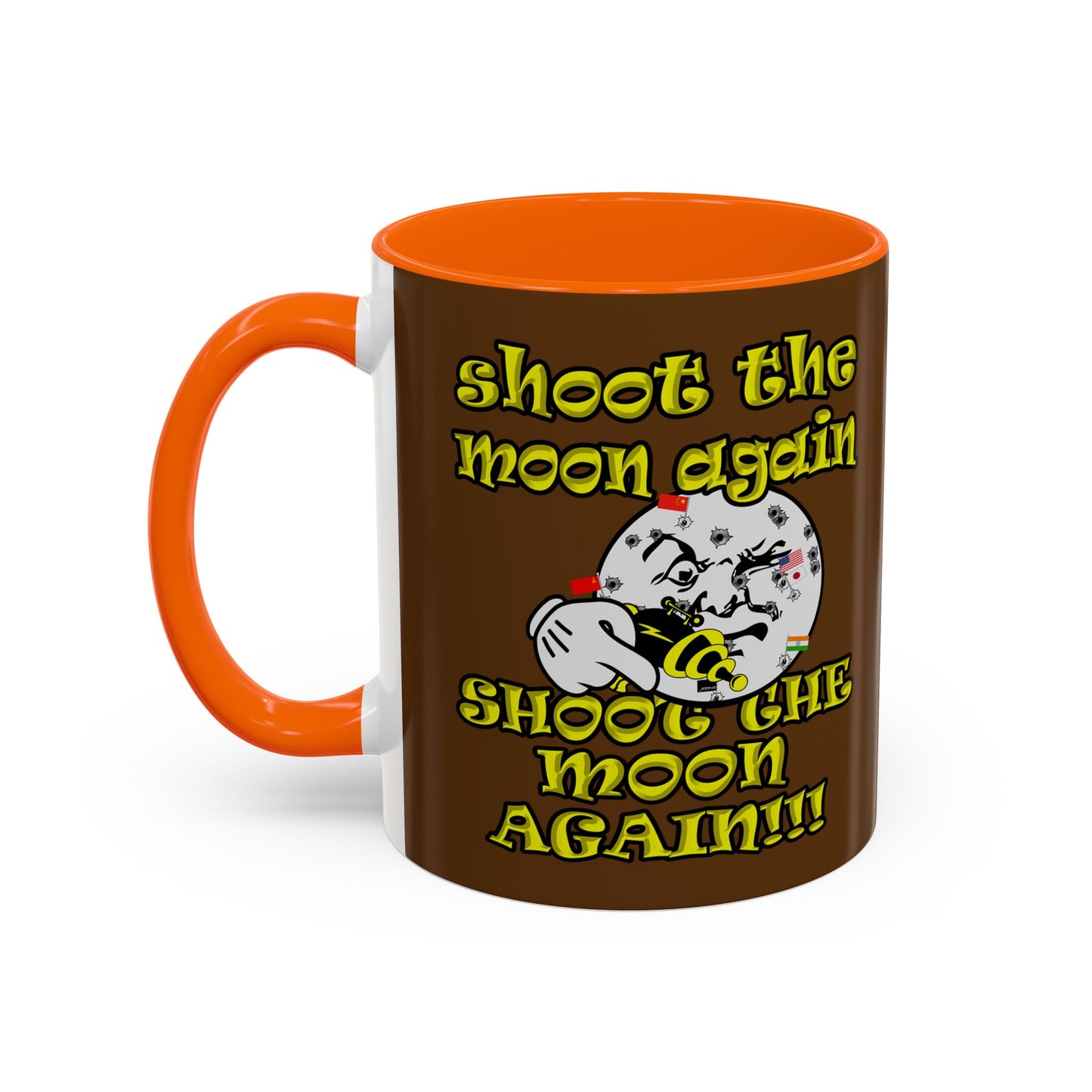 shoot the moon again - Accent Mug (brown)