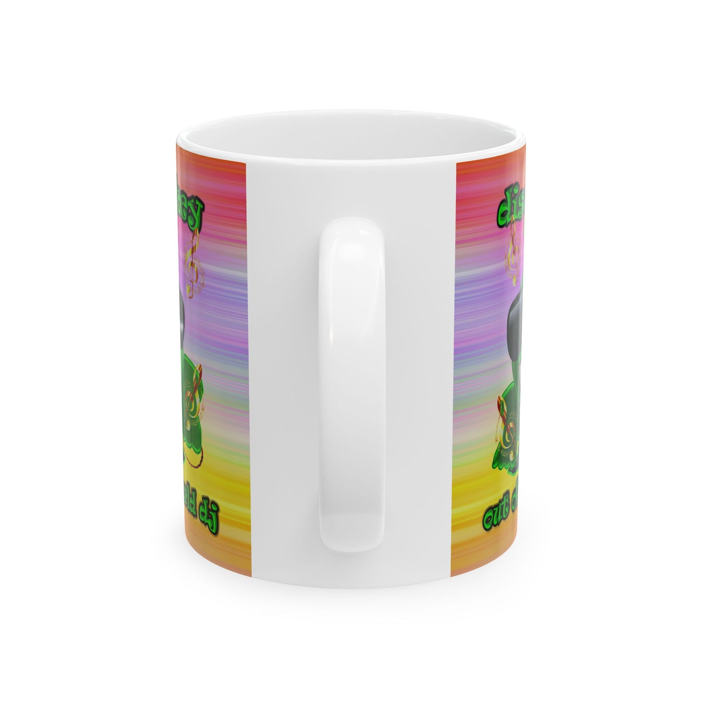 disc jockey - White Mug (color blur)