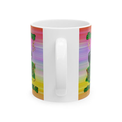 disc jockey - White Mug (color blur)