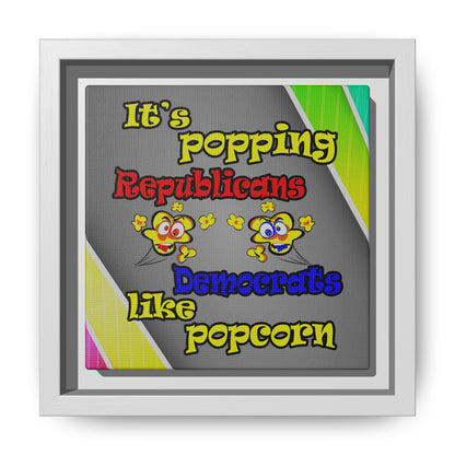 popping like popcorn - framed canvas art (rainbow split)