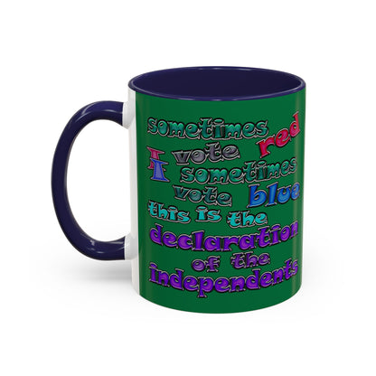 declaration of the independents - Accent Mug (dark green)
