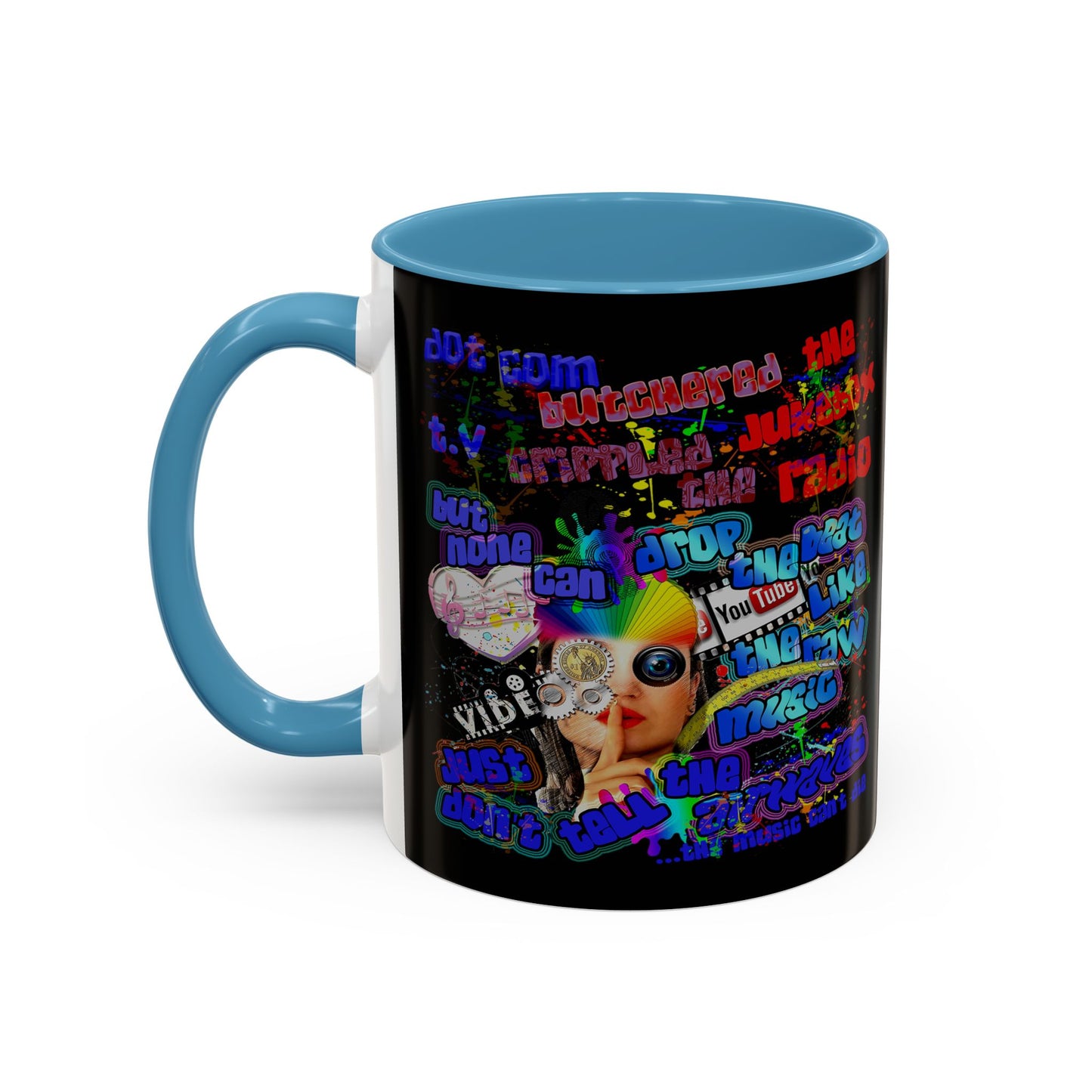 drop the beat - Accent Mug (black)