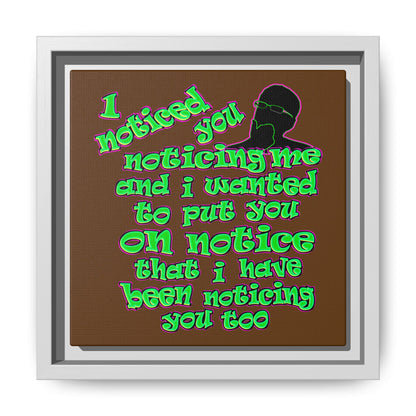 noticed you noticing - framed canvas art (brown)