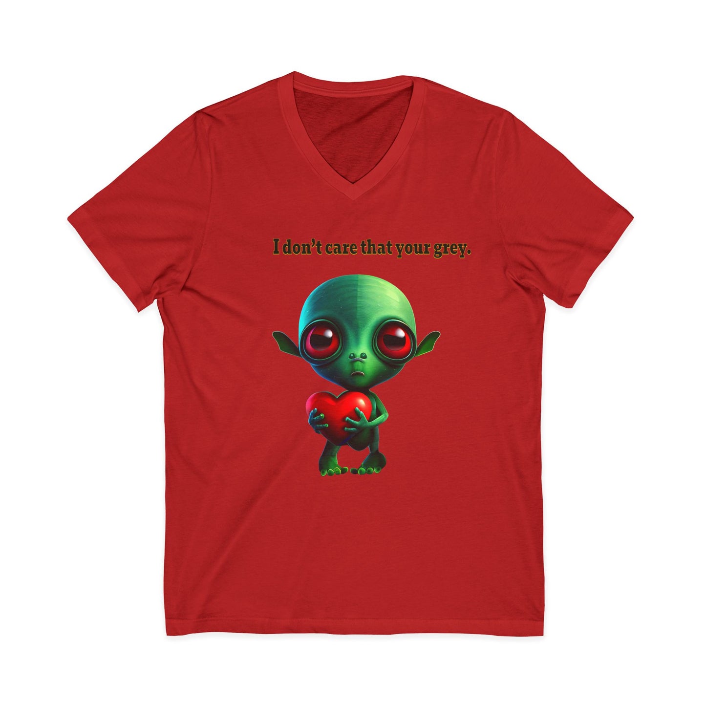 I don't care that your grey - Unisex Jersey Short Sleeve V-Neck Tee