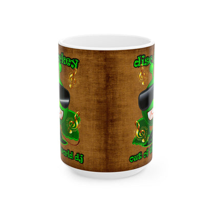disc jockey - White Mug (brown papyrus)