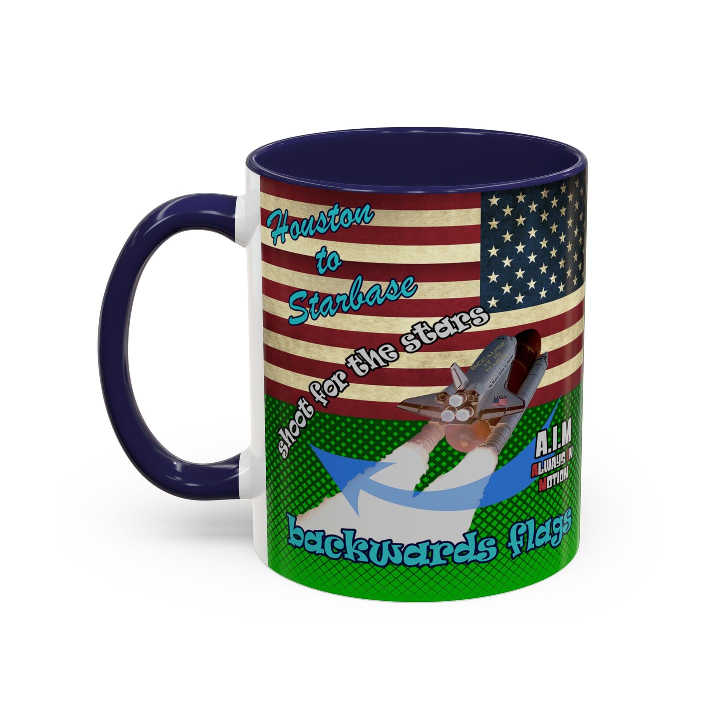 shoot for the stars - Accent Mug (logo green)