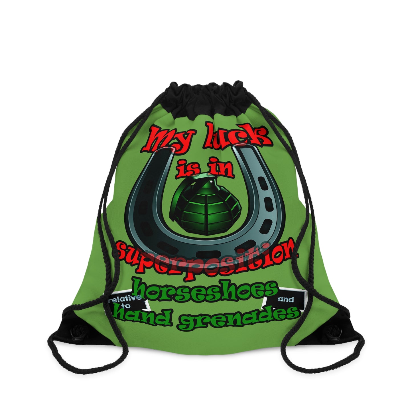 my luck - Drawstring Bag (green)