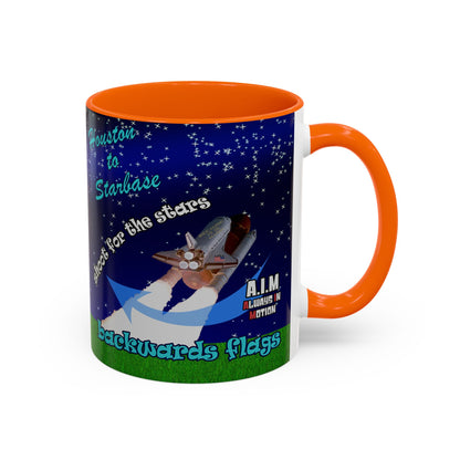 shoot for the stars - Accent Mug ('snoops' background)