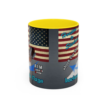 shoot for the stars - Accent Mug (grey-light grey)