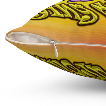 the bum's shit - Spun Polyester Square Pillow - (color blur)