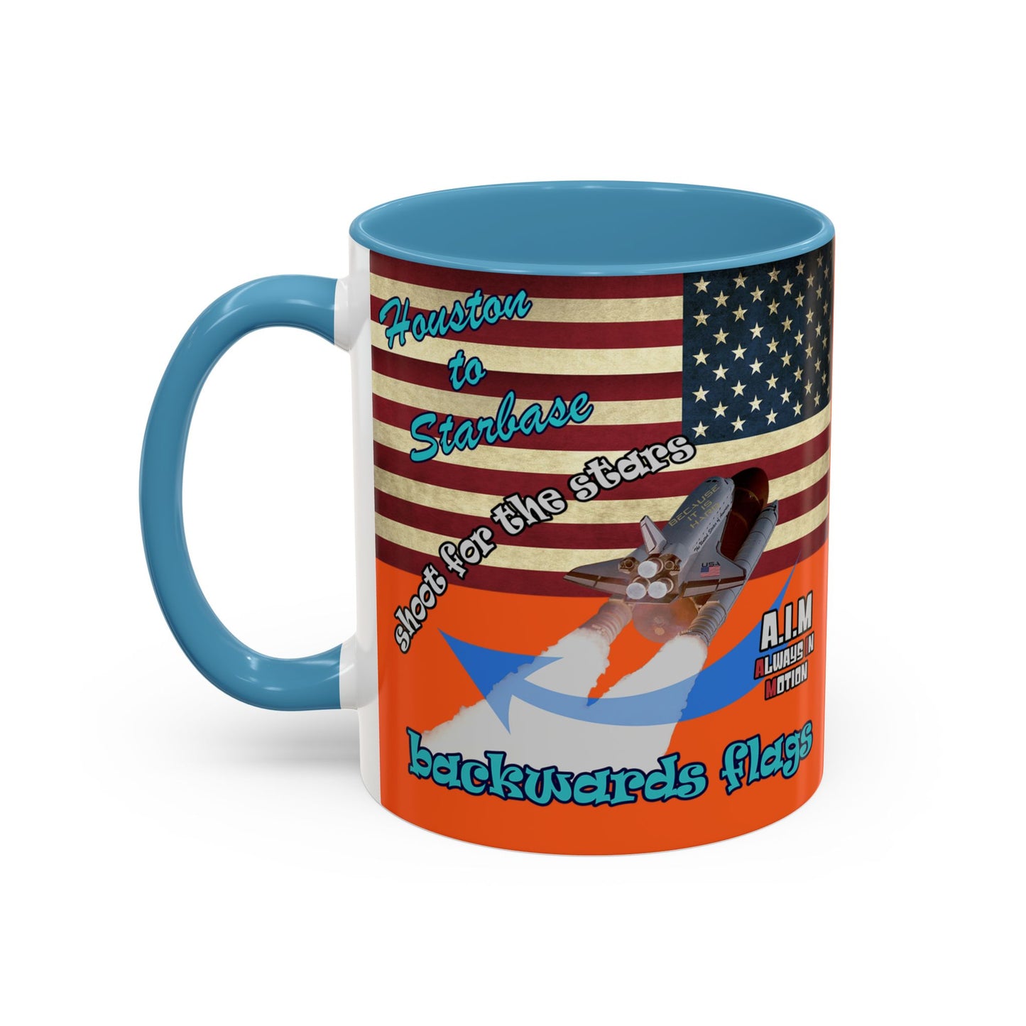shoot for the stars - Accent Mug (orange)