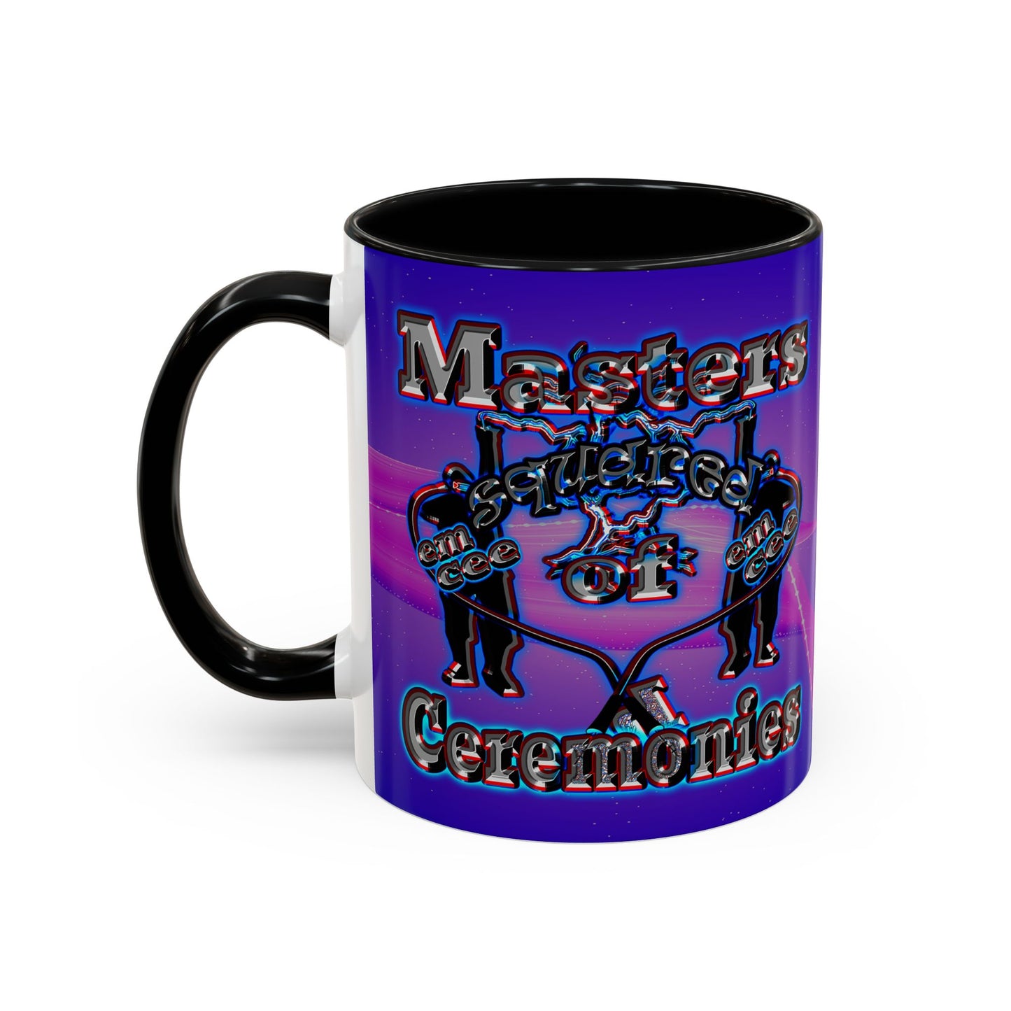 em cee squared - Accent Mug (purple-pink wave)