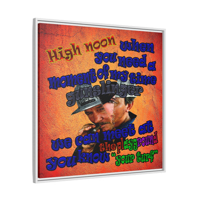 high noon - framed canvas art (burnt orange)