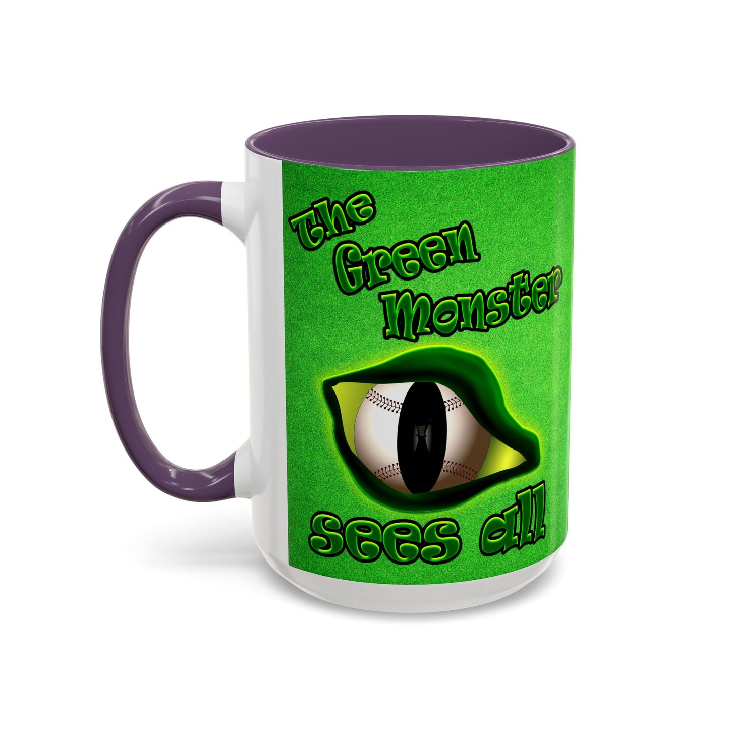 green monster - Accent Mug (green turf)